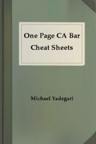 Full Download One Page CA Bar Cheat Sheets - COMMUNITY PROPERTY - Michael Yadegari | ePub