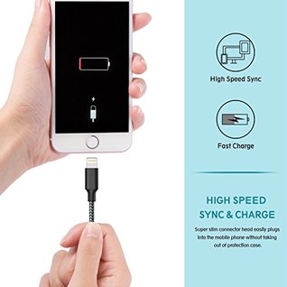 Full Download Phone Charger, 3Pack 10FT Extra Long Nylon Braided Cord Lightning Cable to USB Charging Charger for iPhone 7 - LOELON file in PDF