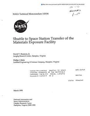 Read Online Shuttle to Space Station Transfer of the Materials Exposure Facility - National Aeronautics and Space Administration file in PDF