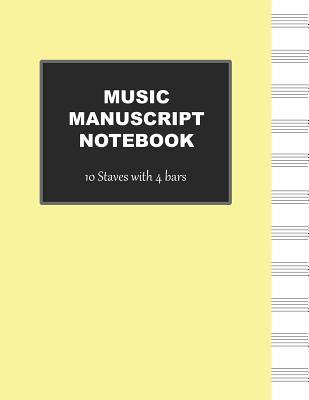 Full Download Manuscript Notebook: 10 Stave Blank Sheet Music Book with Bars - Blue Palm Publications | PDF