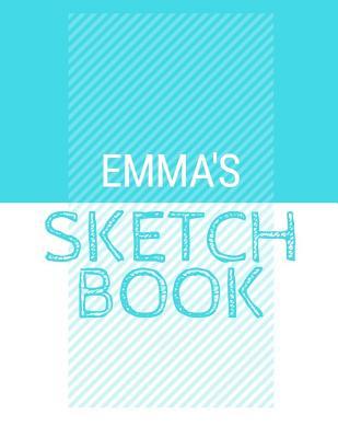 Download Emma's Sketchbook: Personalized blue sketchbook with name: 120 Pages -  file in PDF