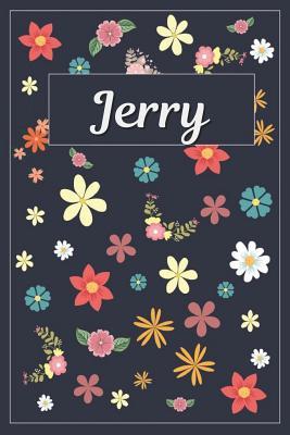 Download Jerry: Lined Writing Notebook with Personalized Name 120 Pages 6x9 Flowers -  file in PDF