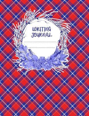 Read Online Writing Journal: A 8.5x11 Inch Matte Softcover Paperback Notebook Journal With 120 Blank Lined Pages - Wide Ruled-Diagonal Red White Blue Patriotic Plaid -  file in PDF