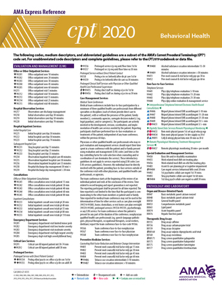 Read Online CPT 2020 Express Reference Coding Card: Behavioral Health - American Medical Association | PDF