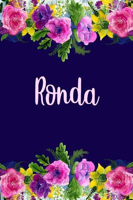 Full Download Ronda: Personalized Name Pink Floral Design Matte Soft Cover Notebook Journal to Write In. 120 Blank Lined Pages -  | ePub