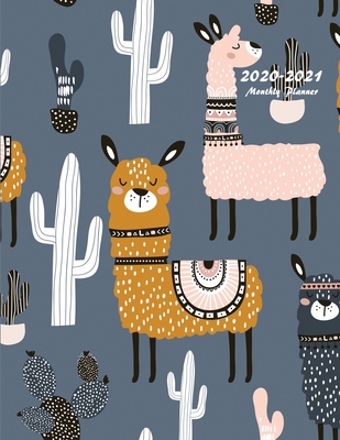 Full Download 2020-2021 Monthly Planner: Large Two Year Planner (Llamas and Cactuses) - Miracle Planners | PDF